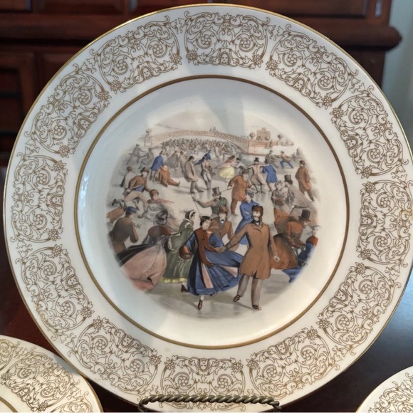 Wittnauer Collectors Guild Bone China 9” Plates Colonial 4pcs Wall Art - Picture 4 of 9
